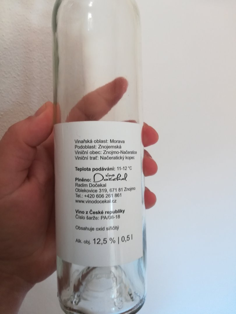 Fľaša vína Pálava 2018, zemské víno (sladké)