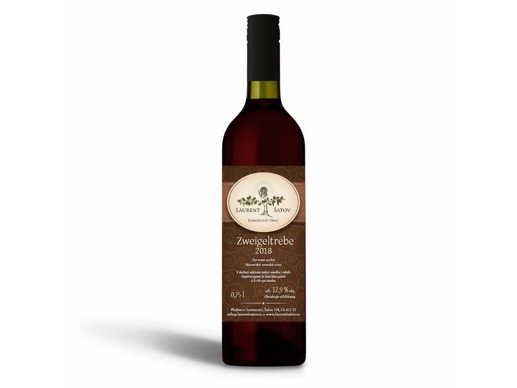 Fľaša vína Zweigeltrebe Barrique 2019, zemské víno (suché)