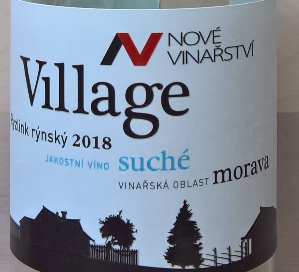 Fľaša vína Ryzlink rýnský 2018, akostné víno (suché)