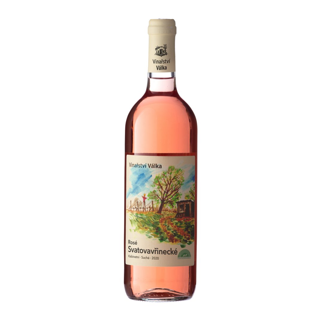 Fľaša vína Svatovavřinecké rosé 2020, zemské víno (suché)