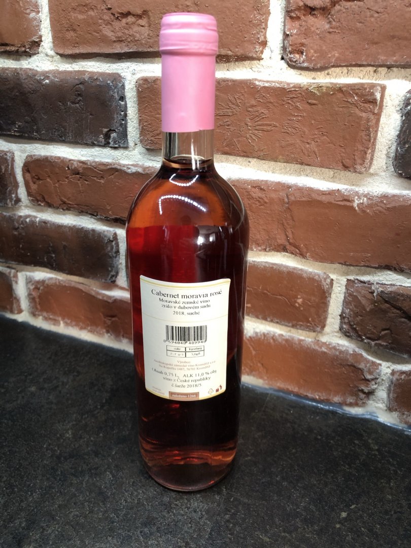 Fľaša vína Cabernet Moravia 2018, zemské víno (suché)