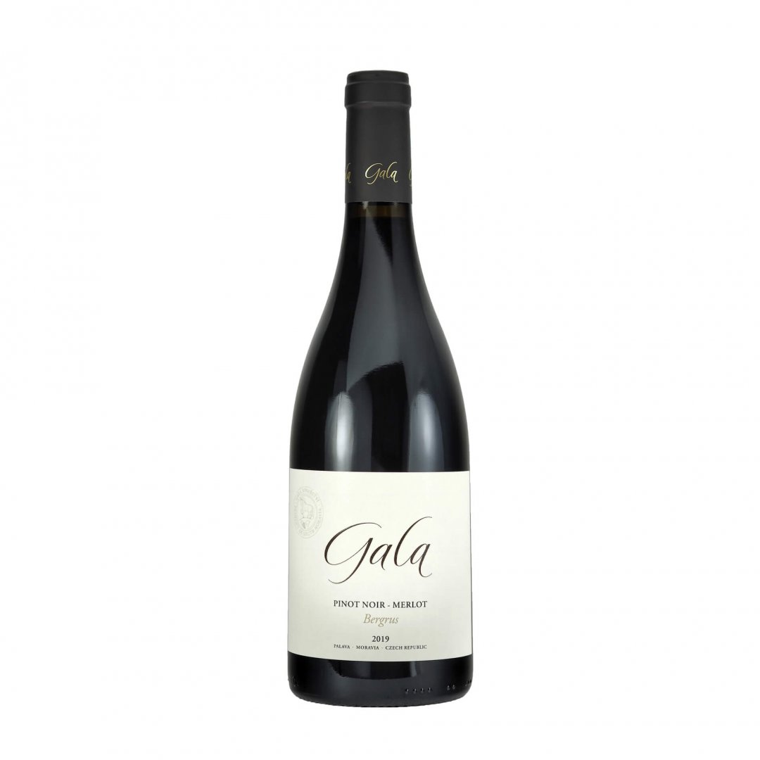 Fľaša vína Pinot Noir - Merlot (Bergrus) 2019, pozdný sber (suché)