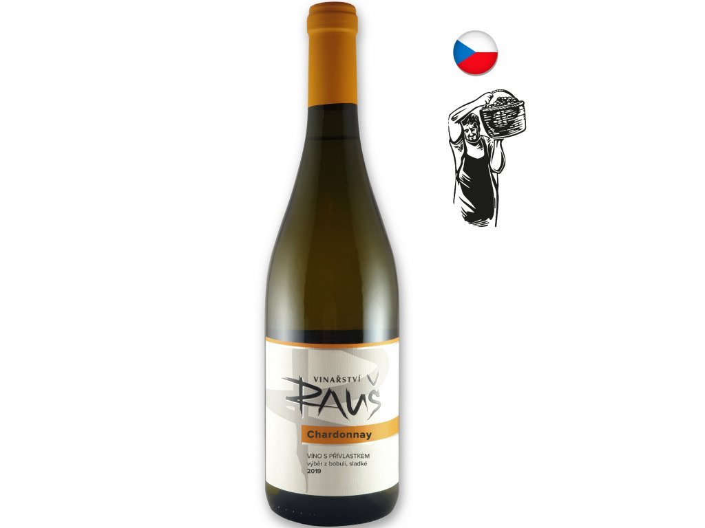 Fľaša vína Chardonnay 2019, bobuľový výber (sladké)