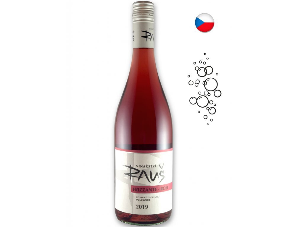Fľaša vína Frizzanté rosé 2017, akostné perlivé víno (polosladké)