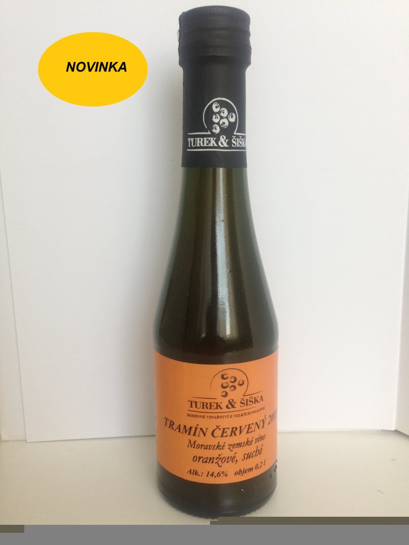 Fľaša vína Tramín červený - oranžové víno 0,2l 2019, zemské víno (suché)