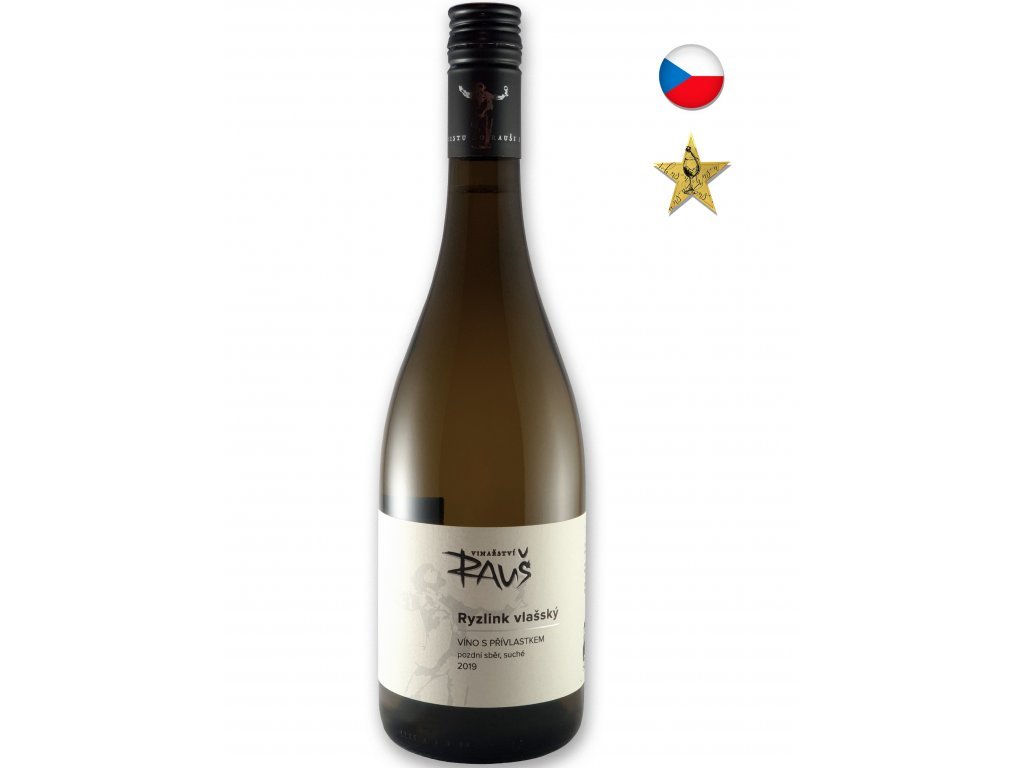Fľaša vína Ryzlink Vlašský 2019, pozdný sber (suché)