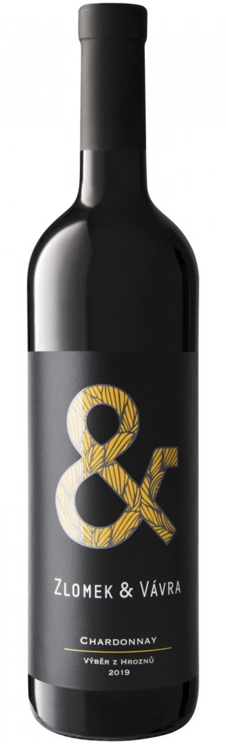 Fľaša vína Chardonnay 2019, výber z hrozna (polosladké)