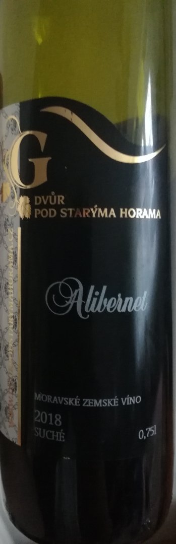 Fľaša vína Alibernet 2018, zemské víno (suché)