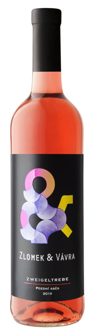 Fľaša vína Zweigeltrebe rosé 2019, pozdný sber (polosladké)