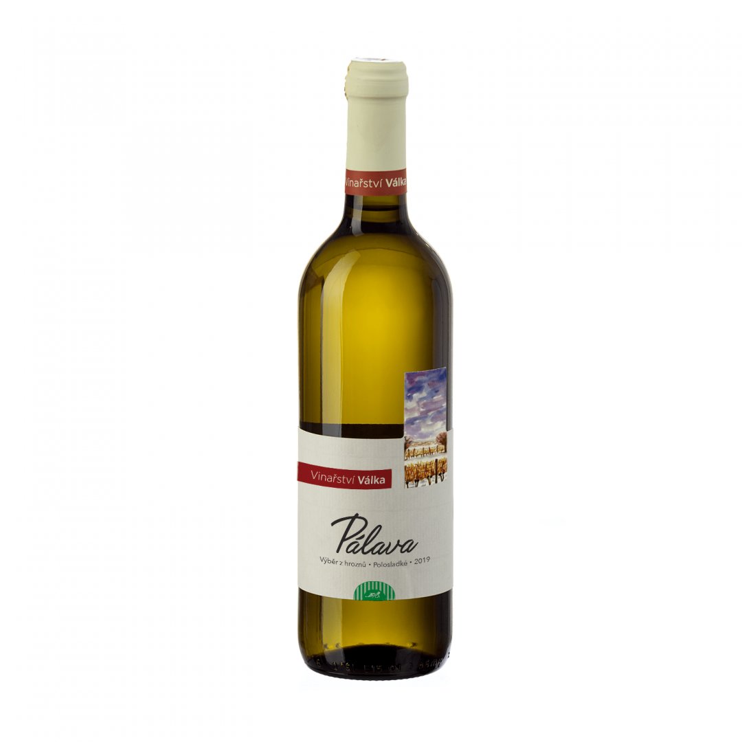 Fľaša vína Pálava 2019, výber z hrozna (polosladké)