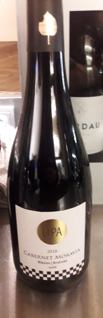 Fľaša vína Cabernet Moravia 2018, zemské víno (suché)