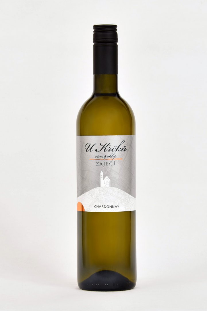 Fľaša vína Chardonnay 2018, zemské víno (polosuché)