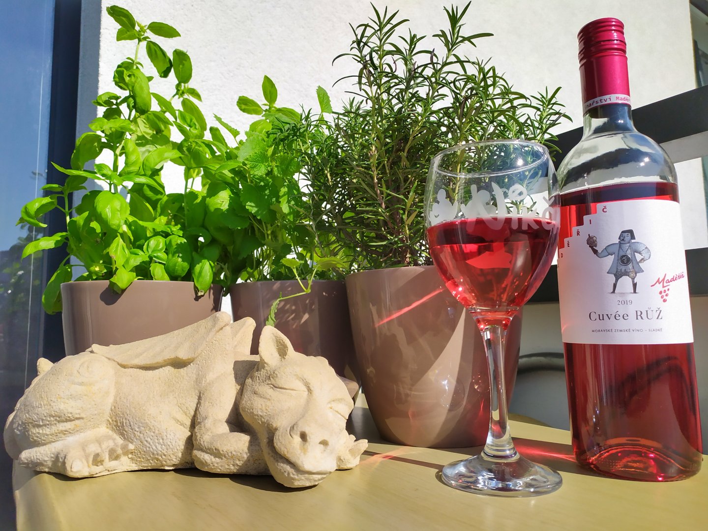 Fľaša vína Cuvée Růž (CS+DR+ZW) 2019, zemské víno (sladké)