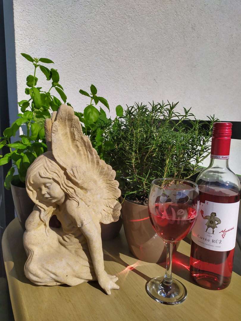 Fľaša vína Cuvée Růž (CS+DR+ZW) 2019, zemské víno (sladké)