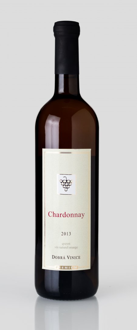 Fľaša vína Chardonnay qvevri 2013, zemské víno (suché)