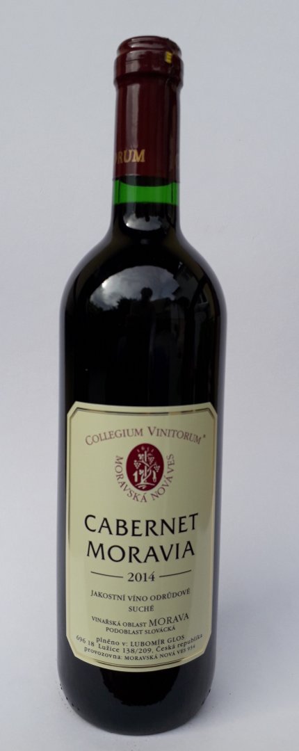 Fľaša vína Cabernet Moravia 2016, akostné víno (suché)