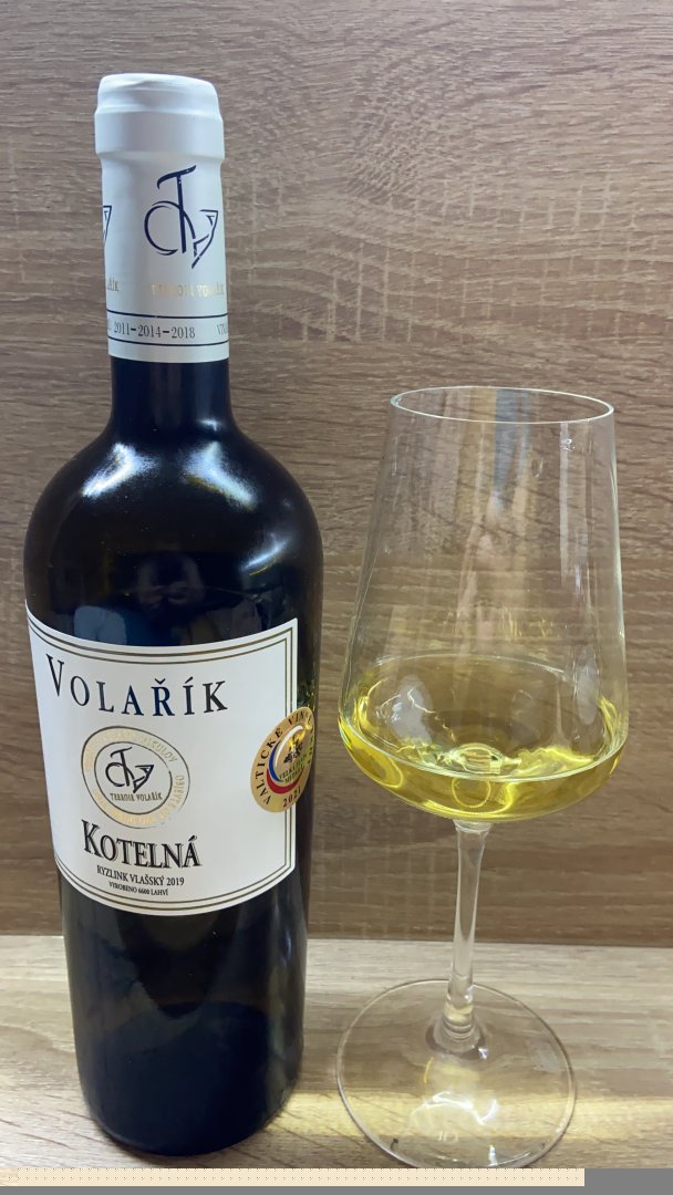 Fľaša vína Ryzlink vlašský (Kotelná) 2019, výber z hrozna (suché)