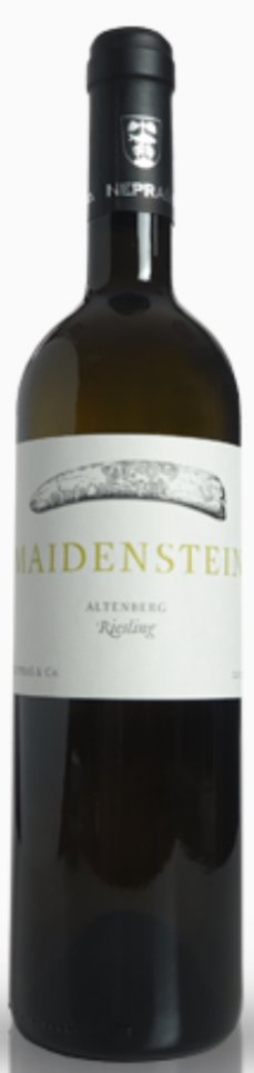 Fľaša vína Riesling Maidenstein 2015, pozdný sber (polosuché)