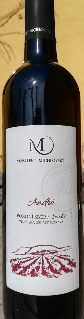 Fľaša vína André 2017, pozdný sber (suché)