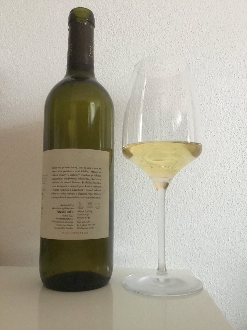 Fľaša vína Vlašák 2017, pozdný sber (suché)