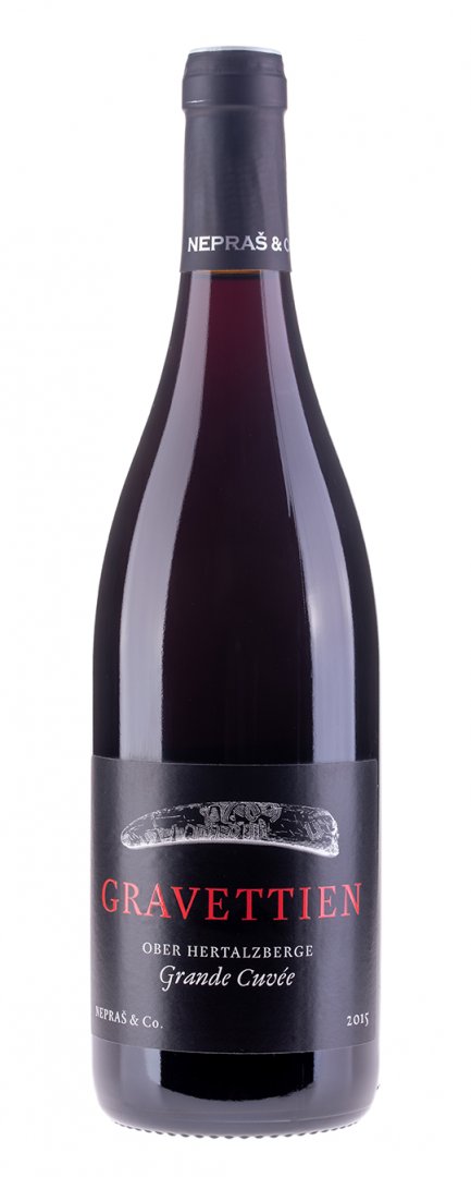 Fľaša vína Gravettien Grande Cuvée (Merlot x Cabernet Sauvignon) 2015, výber z hrozna (suché)