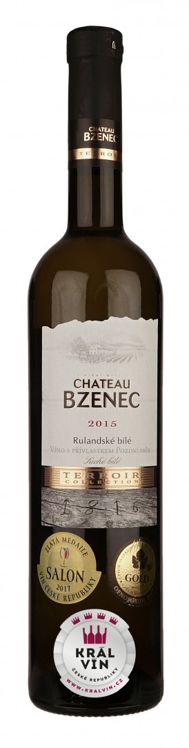 Fľaša vína Rulandské bílé 2015, pozdný sber (suché)