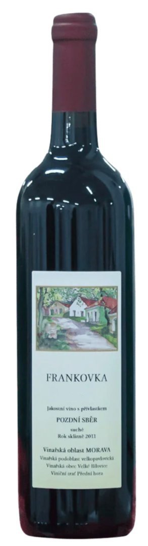 Fľaša vína Frankovka 2011, pozdný sber (suché)