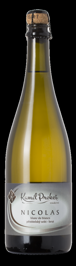 Fľaša vína Nicolas blanc de blancs, pestovateľský sekt (extra brut)