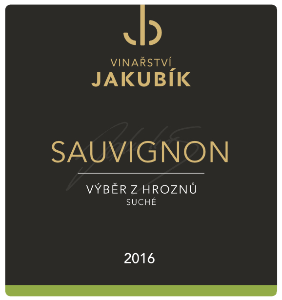 Fľaša vína Sauvignon 2016, výber z hrozna (suché)
