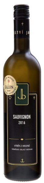 Fľaša vína Sauvignon 2016, výber z hrozna (suché)