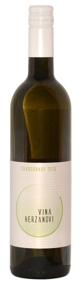 Fľaša vína CHARDONNAY 2016, pozdný sber (polosuché)