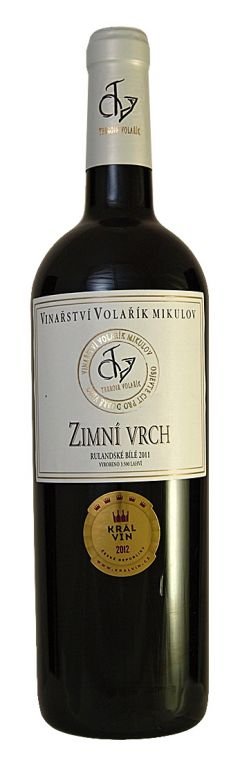 Fľaša vína Rulandské bílé (Zimní vrch) 2011, výber z hrozna (polosladké)