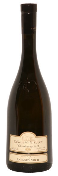 Fľaša vína Chardonnay, zrálo v sudu 2015, pozdný sber (suché)