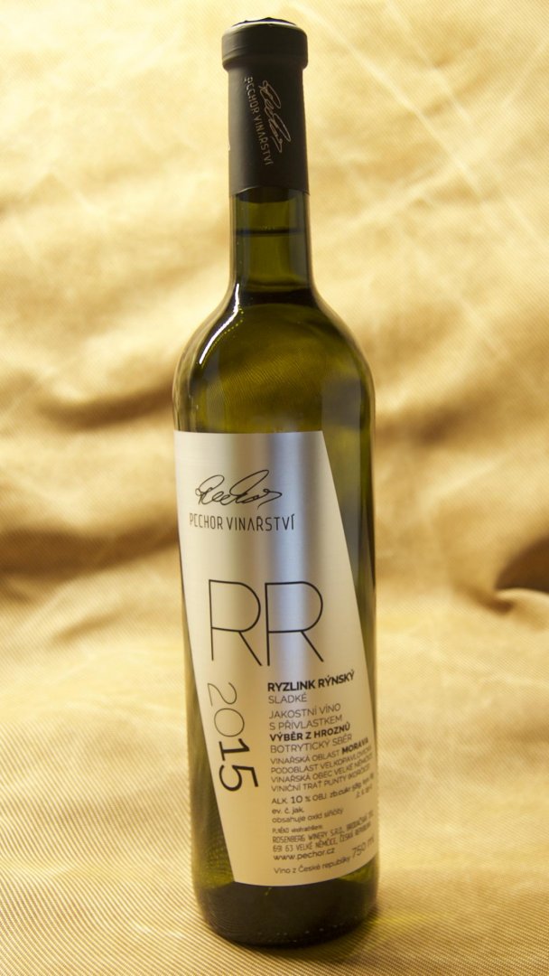 Fľaša vína Ryzlink rýnský (botrytický sběr) 2015, výber z hrozna (sladké)