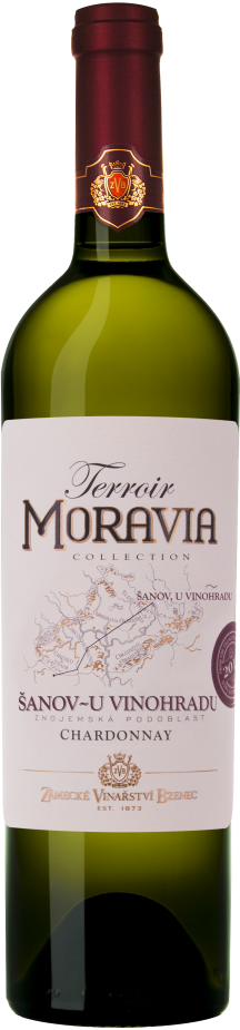 Fľaša vína Chardonnay (Mucha) 2014, pozdný sber (suché)