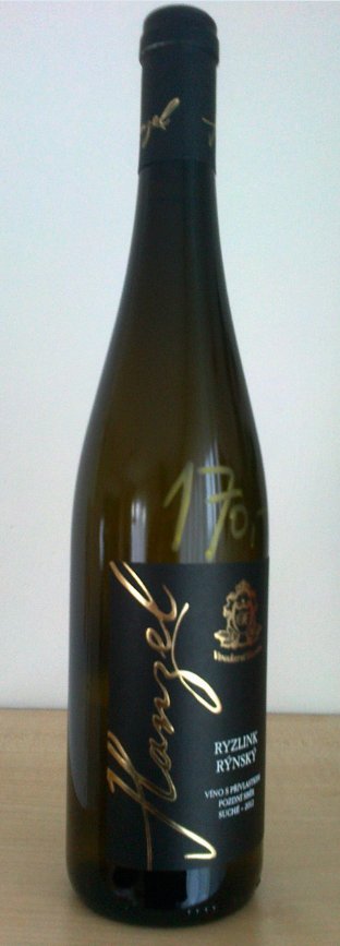 Fľaša vína Ryzlink rýnský 2012, pozdný sber (suché)