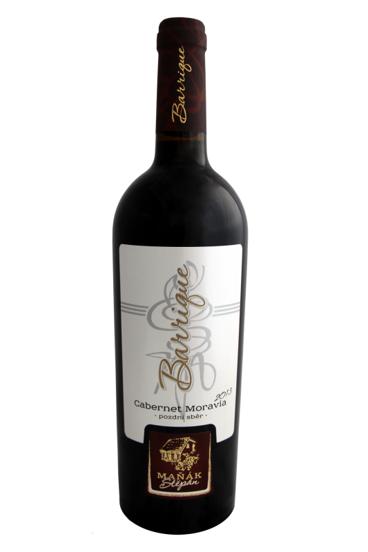 Fľaša vína Cabernet Moravia barrique 2013, pozdný sber (suché)