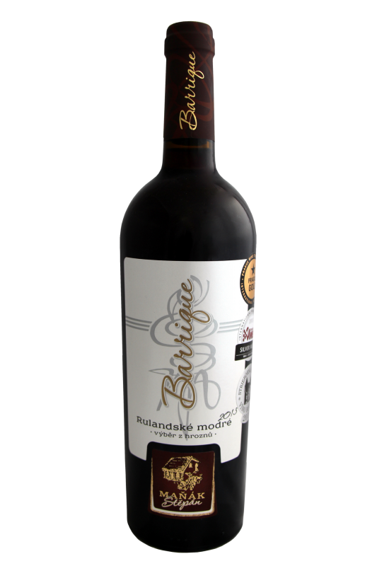 Fľaša vína Rulandské modré barrique 2013, výber z hrozna (suché)