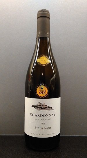Fľaša vína Chardonnay 2013, pozdný sber (suché)