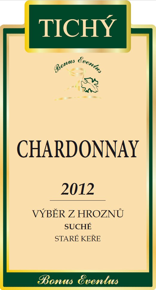 Fľaša vína Chardonnay (staré keře) 2012, výber z hrozna (suché)