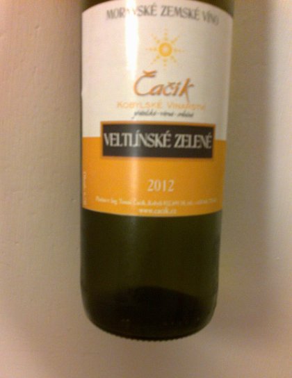 Fľaša vína Veltlínské zelené* 2012, zemské víno (suché)