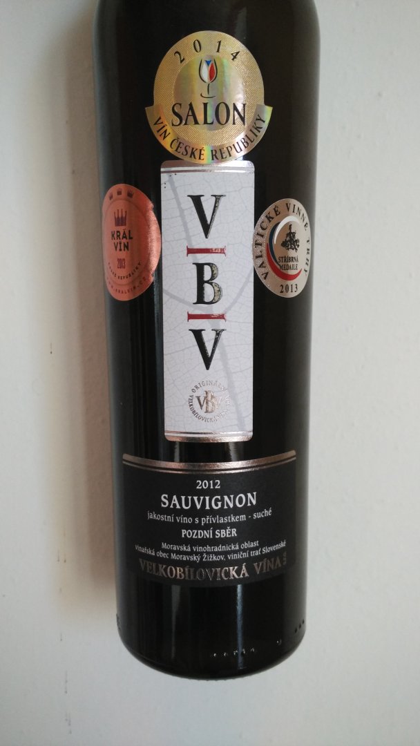 Fľaša vína Sauvignon 2012, pozdný sber (suché)