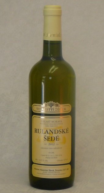 Fľaša vína Rulandské šedé 2013, akostné víno (suché)