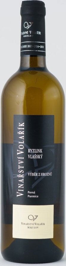 Fľaša vína Ryzlink vlašský 2021, výber z hrozna (polosuché)
