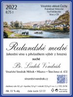Rulandské modré 2022 Rulandské modré 2022