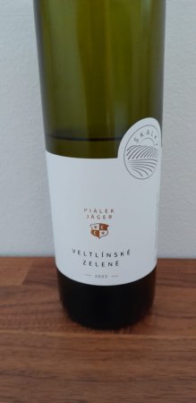 Fľaša vína Veltlínské zelené 2022, pozdný sber (suché)
