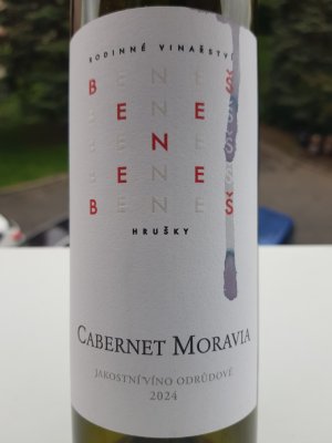 Fľaša vína Cabernet Moravia 2024, akostné víno (suché)