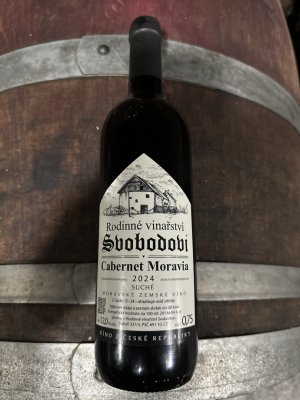 Fľaša vína Cabernet Moravia 2024, moravské zemské víno (suché)