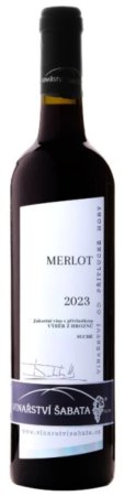 Fľaša vína Merlot 2023, výber z hrozna (suché)