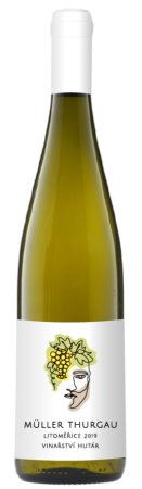 Fľaša vína Müller Thurgau 2019, české zemské víno (suché)